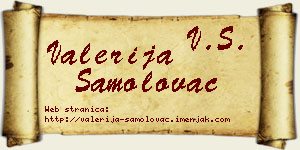 Valerija Samolovac vizit kartica